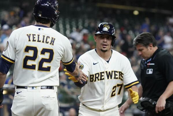 Brewers place shortstop Willy Adames on concussion list after hit